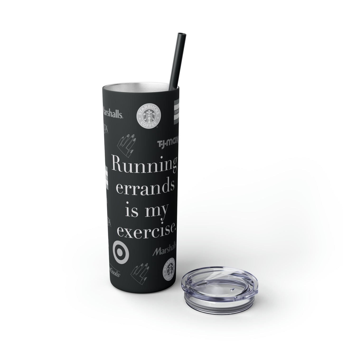 ERRANDS Skinny 20oz Tumbler with Straw