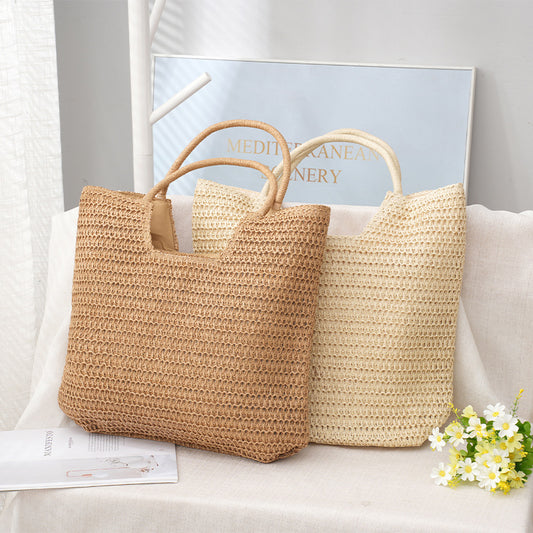 Woven Shoulder Tote