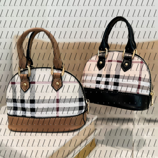Plaid Mini Girls Handbag | The Dublin by little luxe