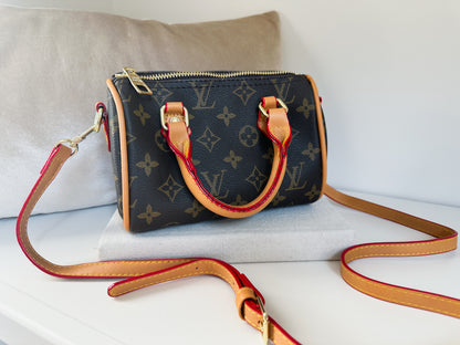 Iconic luxury print mini handbag with crossbody strap | the boston by little luxe